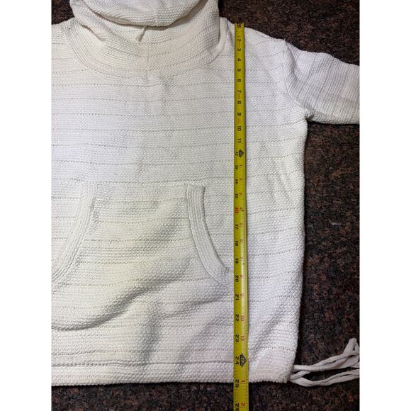 FloAtelier Handmade White Hooded Sweater Size M/L - Picture 6 of 10
